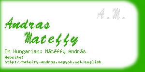 andras mateffy business card