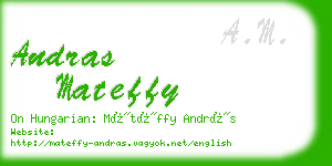andras mateffy business card